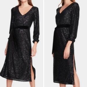 Betsey Johnson black sequin‎ maxi dress